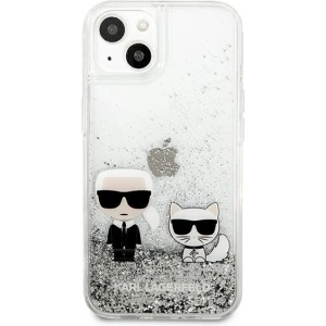 Etui Karl Lagerfeld KLHCP13SGKCS Apple iPhone 13 mini srebrny/silver hardcase Liquid Glitter Karl&Choupette