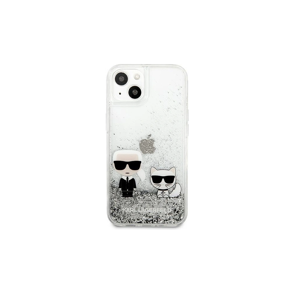 Hurtownia GSM - Etui Karl Lagerfeld KLHCP13SGKCS Apple iPhone 13 mini srebrny/silver hardcase Liquid Glitter Karl&Choupette - KLD683SLV - {ean13} - Hurt