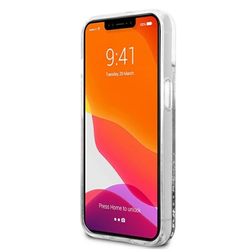 Etui Karl Lagerfeld KLHCP13SGKCS Apple iPhone 13 mini srebrny/silver hardcase Liquid Glitter Karl&Choupette