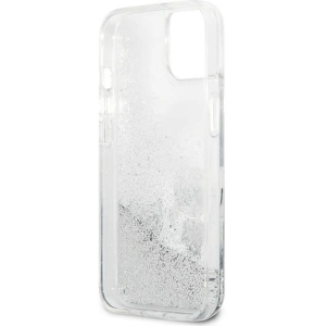 Etui Karl Lagerfeld KLHCP13SGKCS Apple iPhone 13 mini srebrny/silver hardcase Liquid Glitter Karl&Choupette