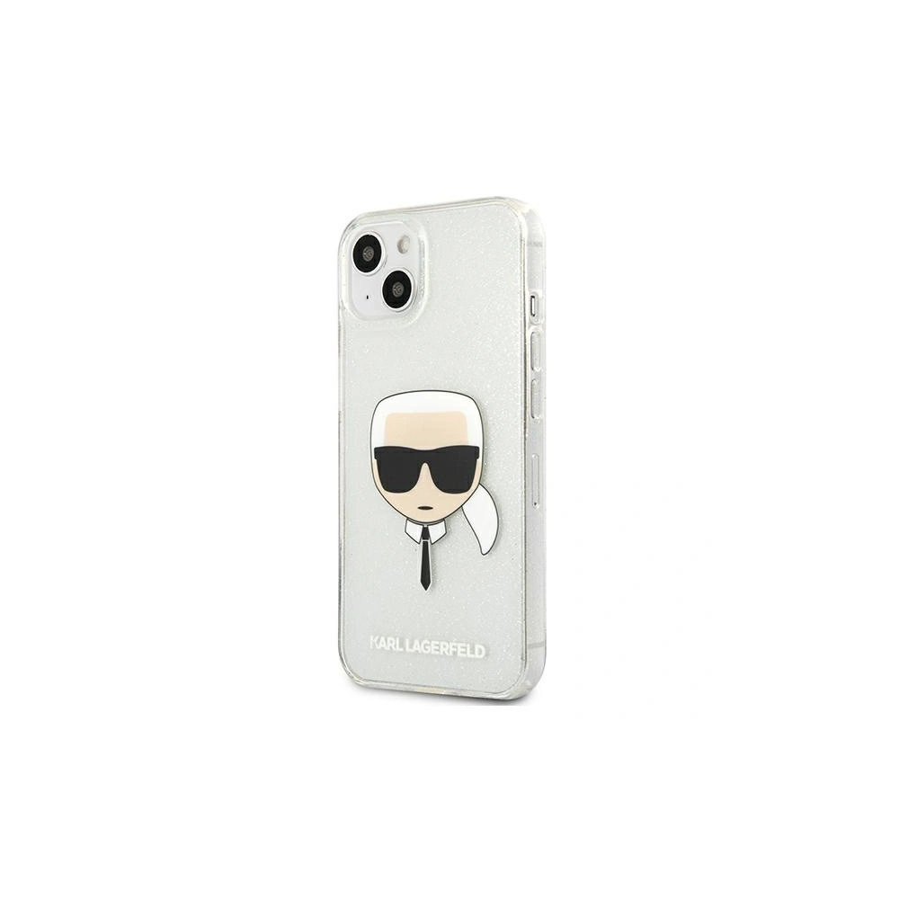 Hurtownia GSM - Etui Karl Lagerfeld KLHCP13SKHTUGLS Apple iPhone 13 mini stříbrný/silver hardcase Glitter Karl`s Head - KLD684SLV - {ean13} - Hurt