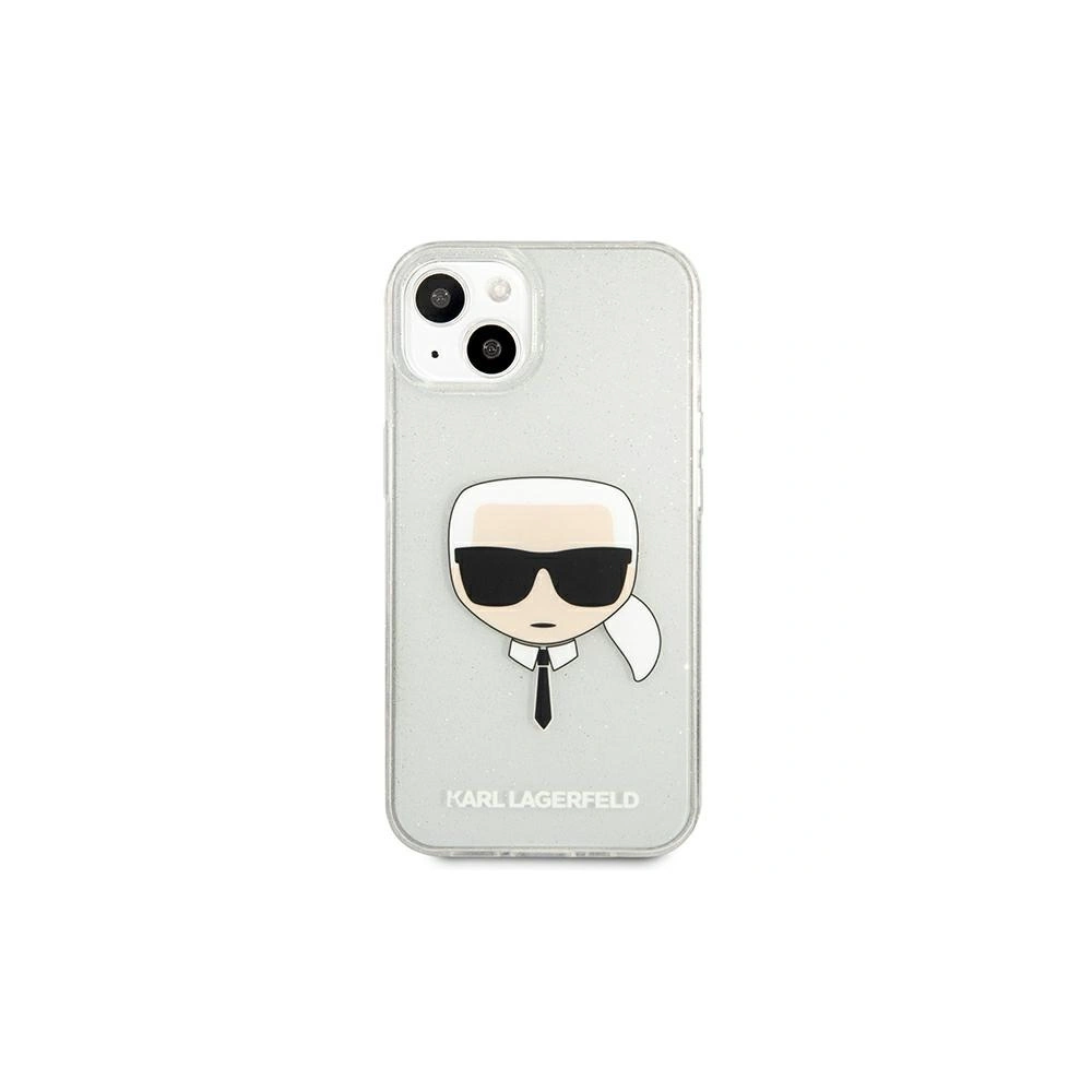 Hurtownia GSM - Etui Karl Lagerfeld KLHCP13SKHTUGLS Apple iPhone 13 mini stříbrný/silver hardcase Glitter Karl`s Head - KLD684SLV - {ean13} - Hurt
