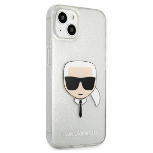 Hurtownia GSM - Case Karl Lagerfeld KLHCP13SKHTUGLS Apple iPhone 13 mini silber/silver Hardcase Glitzer Karl`s Kopf - KLD684SLV - {ean13} - Hurt