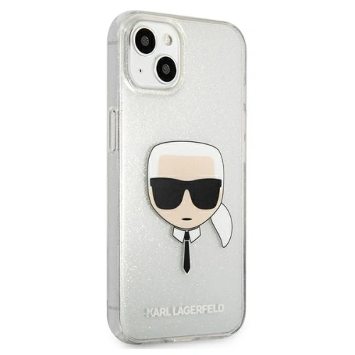 Etui Karl Lagerfeld KLHCP13SKHTUGLS Apple iPhone 13 mini srebrny/silver hardcase Glitter Karl`s Head