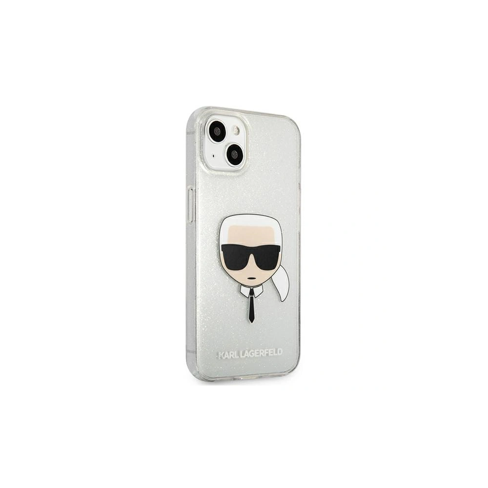 Hurtownia GSM - Etui Karl Lagerfeld KLHCP13SKHTUGLS Apple iPhone 13 mini stříbrný/silver hardcase Glitter Karl`s Head - KLD684SLV - {ean13} - Hurt