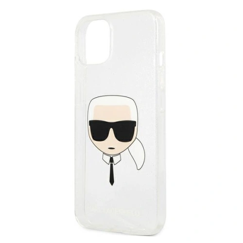 Etui Karl Lagerfeld KLHCP13SKHTUGLS Apple iPhone 13 mini srebrny/silver hardcase Glitter Karl`s Head