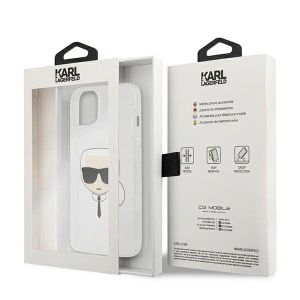 Hurtownia GSM - Case Karl Lagerfeld KLHCP13SKHTUGLS Apple iPhone 13 mini silber/silver Hardcase Glitzer Karl`s Kopf - KLD684SLV - {ean13} - Hurt