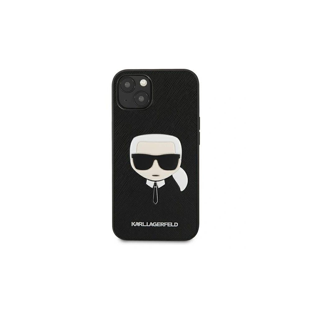 Hurtownia GSM - Etui Karl Lagerfeld KLHCP13SSAKHBK Apple iPhone 13 mini czarny/black hardcase Saffiano Ikonik Karl`s Head - KLD685BLK - {ean13} - Hurt