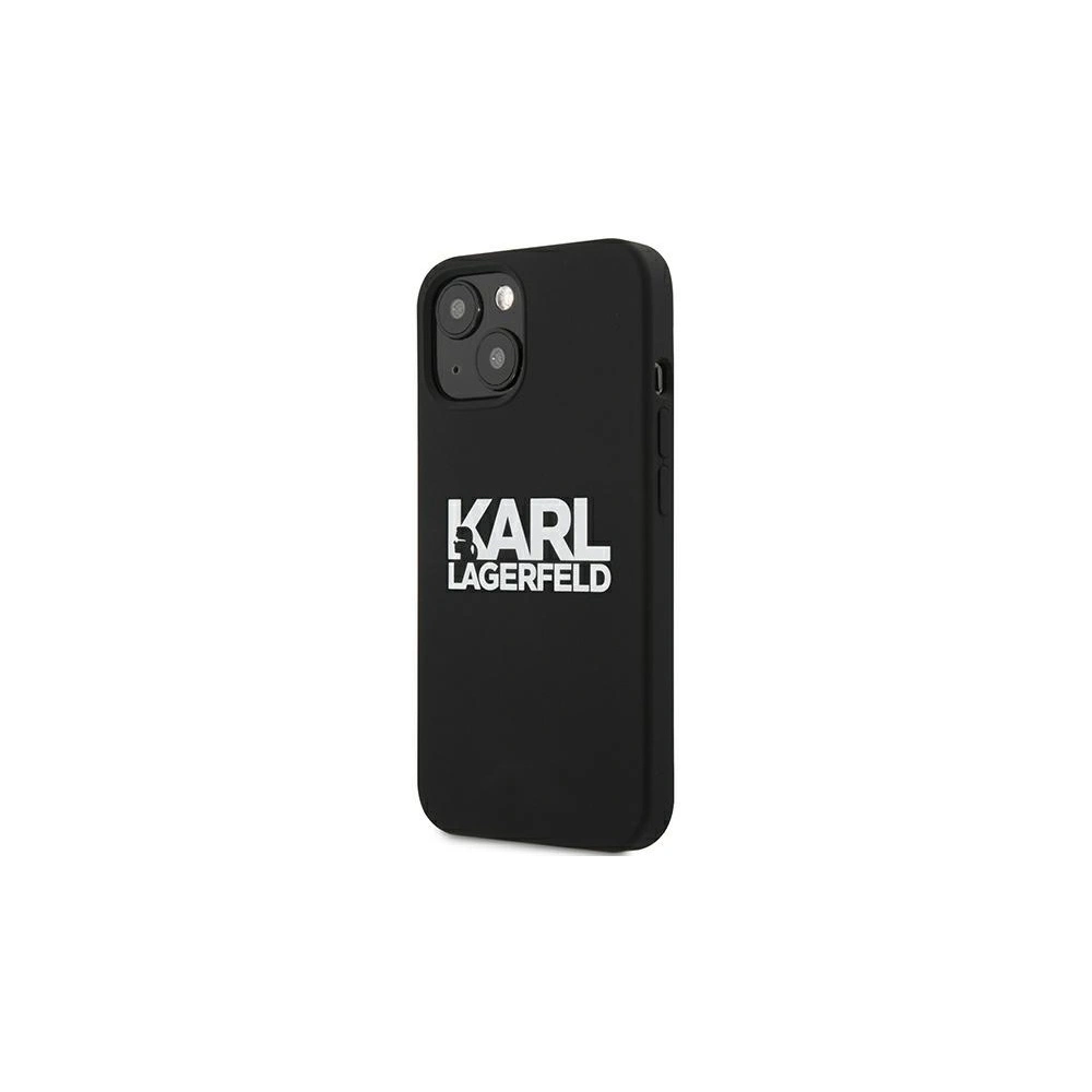 Hurtownia GSM - Case Karl Lagerfeld KLHCP13SSLKLRBK Apple iPhone 13 mini Silikon Stapel-Logo schwarz/black - KLD686BLK - {ean13} - Hurt
