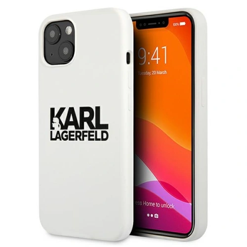 Etui Karl Lagerfeld KLHCP13SSLKLWH Apple iPhone 13 mini Silicone Stack Logo biały/white