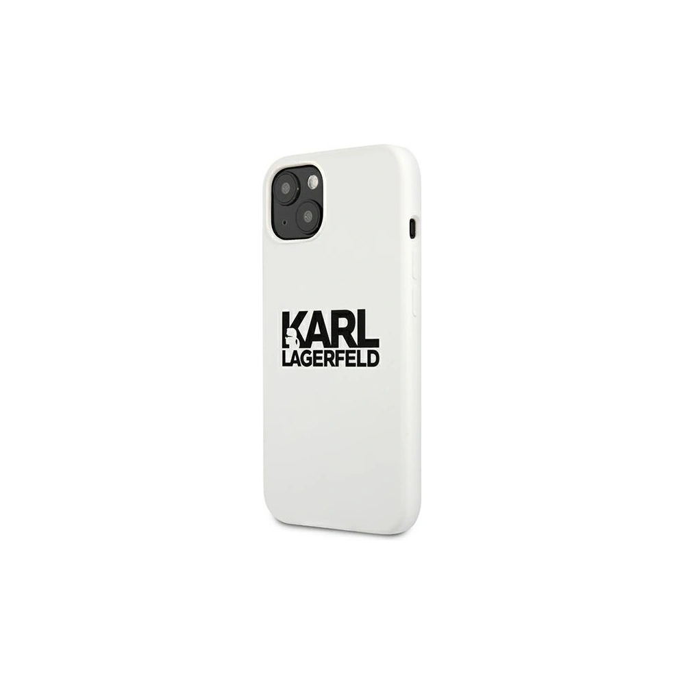 Hurtownia GSM - Etui Karl Lagerfeld KLHCP13SSLKLWH Apple iPhone 13 mini Silicone Stack Logo biały/white - KLD687WHT - {ean13} - Hurt