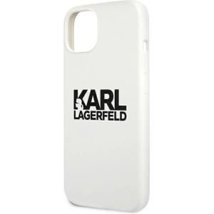 Etui Karl Lagerfeld KLHCP13SSLKLWH Apple iPhone 13 mini Silicone Stack Logo bílý/white