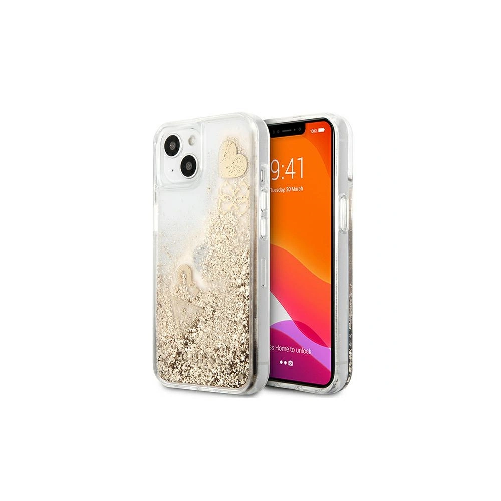Hurtownia GSM - Etui Guess GUHCP13SGLHFLGO Apple iPhone 13 mini zlaté/hardcase Glitter Charms - GUE1326GLD - {ean13} - Hurt