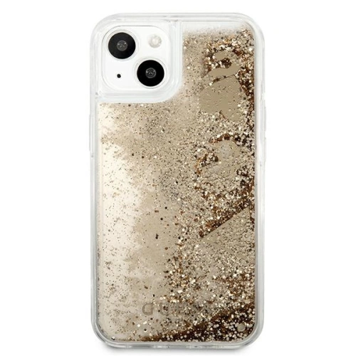 Etui Guess GUHCP13SGLHFLGO Apple iPhone 13 mini gold/złoty hardcase Glitter Charms