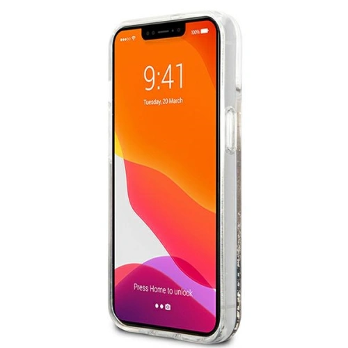 Etui Guess GUHCP13SGLHFLGO Apple iPhone 13 mini gold/złoty hardcase Glitter Charms