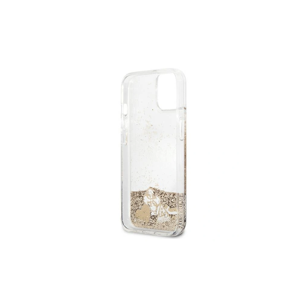 Wholesale Guess GUHCP13SGLHFLGO Apple iPhone 13 mini gold hardcase Glitter Charms - GUE1326GLD - {ean13} - Hurt