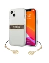 Hurtownia GSM - Etui Guess GUHCP13SKB4GBR Apple iPhone 13 mini Transparent hardcase 4G Brown Strap Charm - GUE1327CL - {ean13} - Hurt
