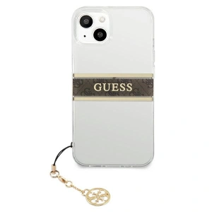 Hurtownia GSM - Case Guess GUHCP13SKB4GBR Apple iPhone 13 mini Transparent Hardcase 4G Brauner Strap Charm - GUE1327CL - {ean13} - Hurt