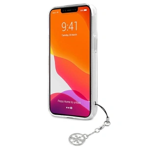Hurtownia GSM - Case Guess GUHCP13SKB4GGR Apple iPhone 13 mini Transparent hardcase 4G Grauer Strap Charm - GUE1328CL - {ean13} - Hurt