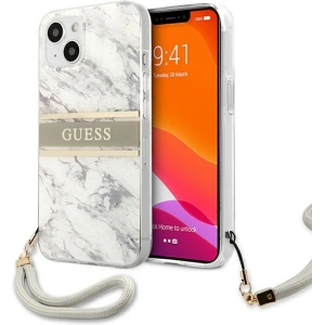 Etui Guess GUHCP13SKMABGR Apple iPhone 13 mini szary/grey hardcase Marble Strap Collection