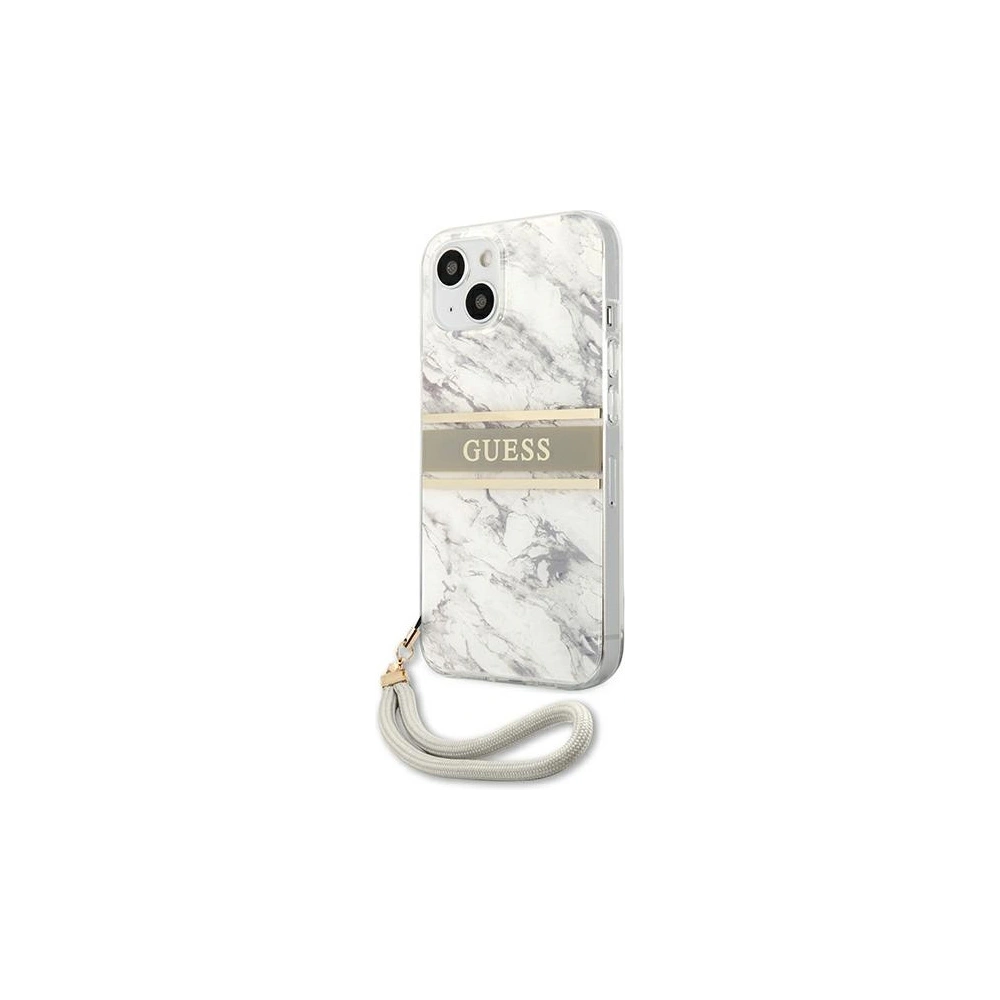 Hurtownia GSM - Etui Guess GUHCP13SKMABGR Apple iPhone 13 mini szary/grey hardcase Marble Strap Collection - GUE1329GRY - {ean13} - Hurt