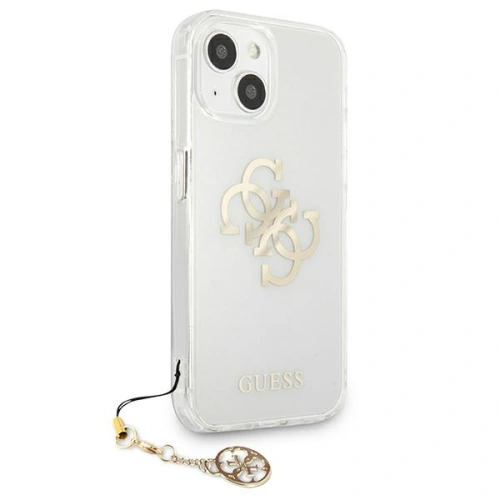 Etui Guess GUHCP13SKS4GGO Apple iPhone 13 mini Transparent hardcase 4G Gold Charms Collection