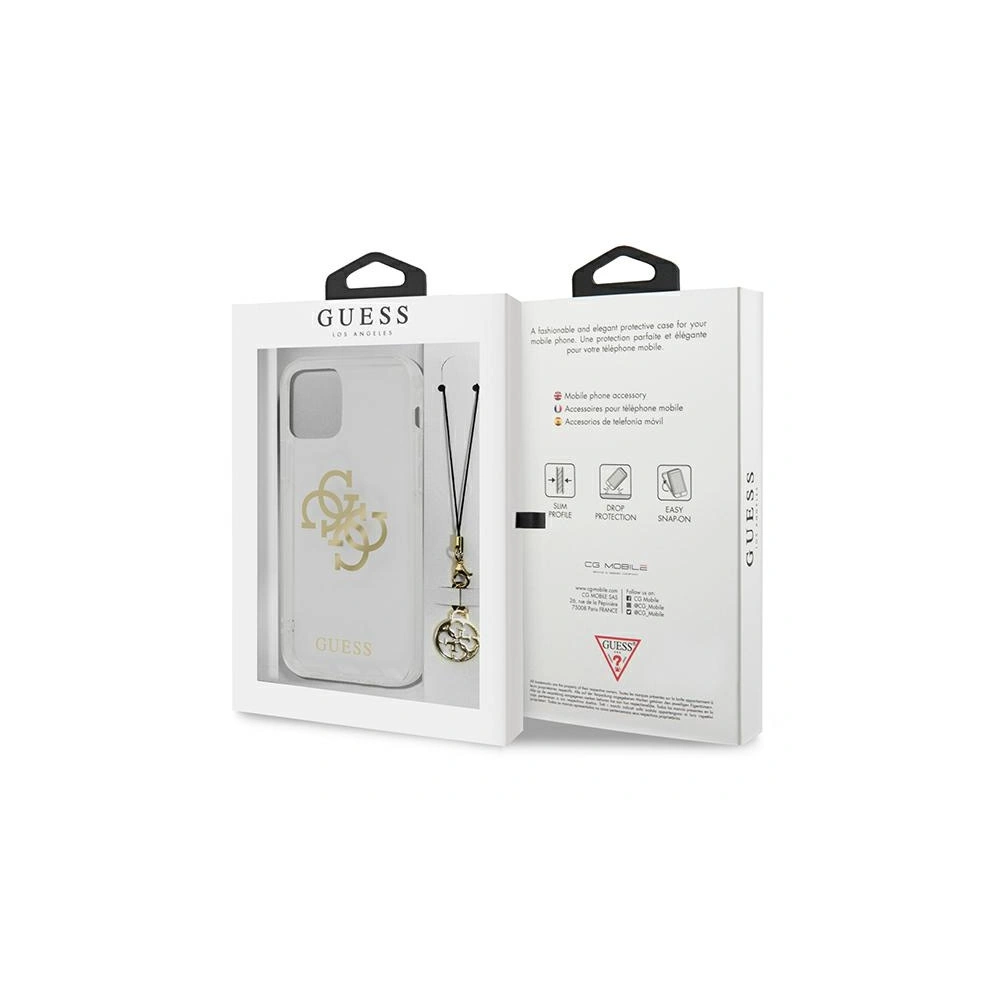 Wholesale Guess GUHCP13SKS4GGO Apple iPhone 13 mini Transparent hardcase 4G Gold Charms Collection - GUE1330CL - {ean13} - Hurt