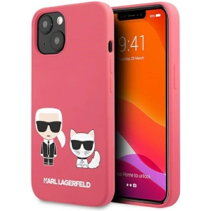 Etui Karl Lagerfeld KLHCP13SSSKCP Apple iPhone 13 mini hardcase różowy/pink Silicone Karl & Choupette