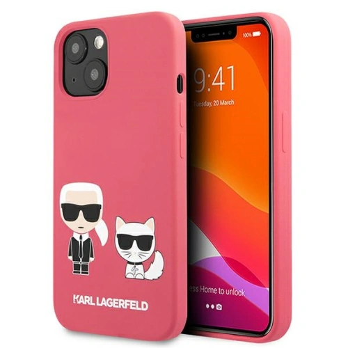 Etui Karl Lagerfeld KLHCP13SSSKCP Apple iPhone 13 mini hardcase różowy/pink Silicone Karl & Choupette