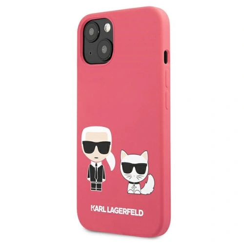 Etui Karl Lagerfeld KLHCP13SSSKCP Apple iPhone 13 mini hardcase różowy/pink Silicone Karl & Choupette