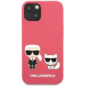 Etui Karl Lagerfeld KLHCP13SSSKCP Apple iPhone 13 mini hardcase różowy/pink Silicone Karl & Choupette