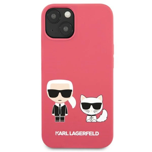 Etui Karl Lagerfeld KLHCP13SSSKCP Apple iPhone 13 mini hardcase różowy/pink Silicone Karl & Choupette