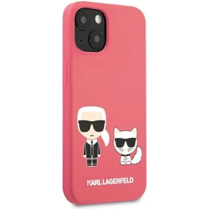 Etui Karl Lagerfeld KLHCP13SSSKCP Apple iPhone 13 mini hardcase różowy/pink Silicone Karl & Choupette