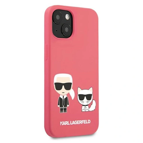 Etui Karl Lagerfeld KLHCP13SSSKCP Apple iPhone 13 mini hardcase różowy/pink Silicone Karl & Choupette