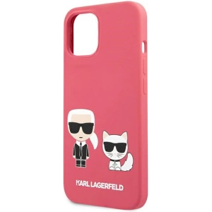 Etui Karl Lagerfeld KLHCP13SSSKCP Apple iPhone 13 mini hardcase różowy/pink Silicone Karl & Choupette