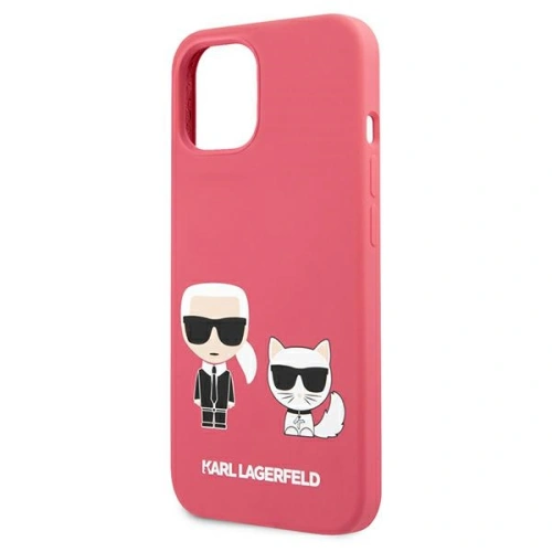 Etui Karl Lagerfeld KLHCP13SSSKCP Apple iPhone 13 mini hardcase różowy/pink Silicone Karl & Choupette