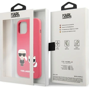 Etui Karl Lagerfeld KLHCP13SSSKCP Apple iPhone 13 mini hardcase różowy/pink Silicone Karl & Choupette