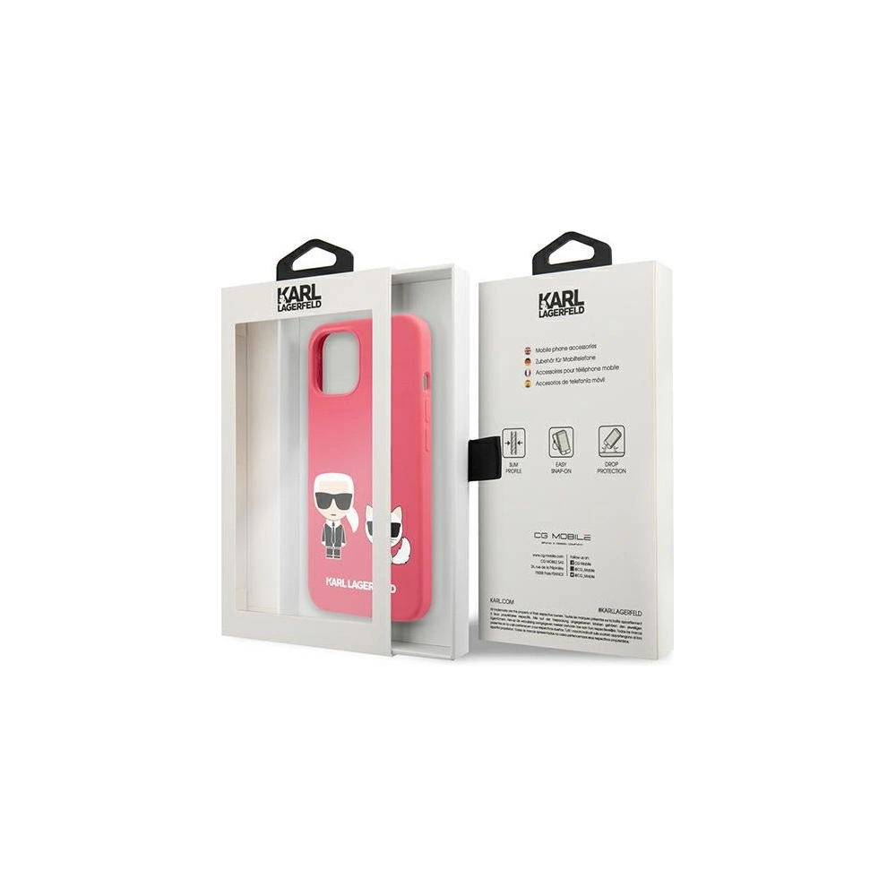 Hurtownia GSM - Case Karl Lagerfeld KLHCP13SSSKCP Apple iPhone 13 mini Hardcase rosa/pink Silikon Karl & Choupette - KLD688PNK - {ean13} - Hurt