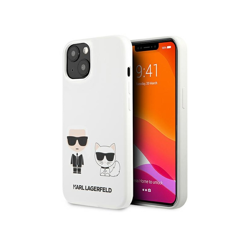 Hurtownia Karl Lagerfeld - 3666339027094 - KLD689WHT - Etui Karl Lagerfeld KLHCP13SSSKCW Apple iPhone 13 mini hardcase biały/white Silicone Karl & Choupette - B2B homescreen