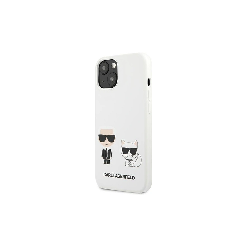 Hurtownia GSM - Etui Karl Lagerfeld KLHCP13SSSKCW Apple iPhone 13 mini hardcase biały/white Silicone Karl & Choupette - KLD689WHT - {ean13} - Hurt
