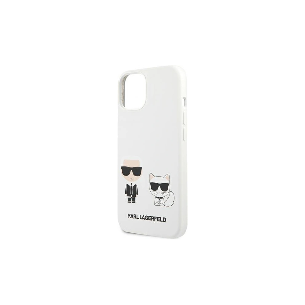 Hurtownia GSM - Etui Karl Lagerfeld KLHCP13SSSKCW Apple iPhone 13 mini hardcase biały/white Silicone Karl & Choupette - KLD689WHT - {ean13} - Hurt