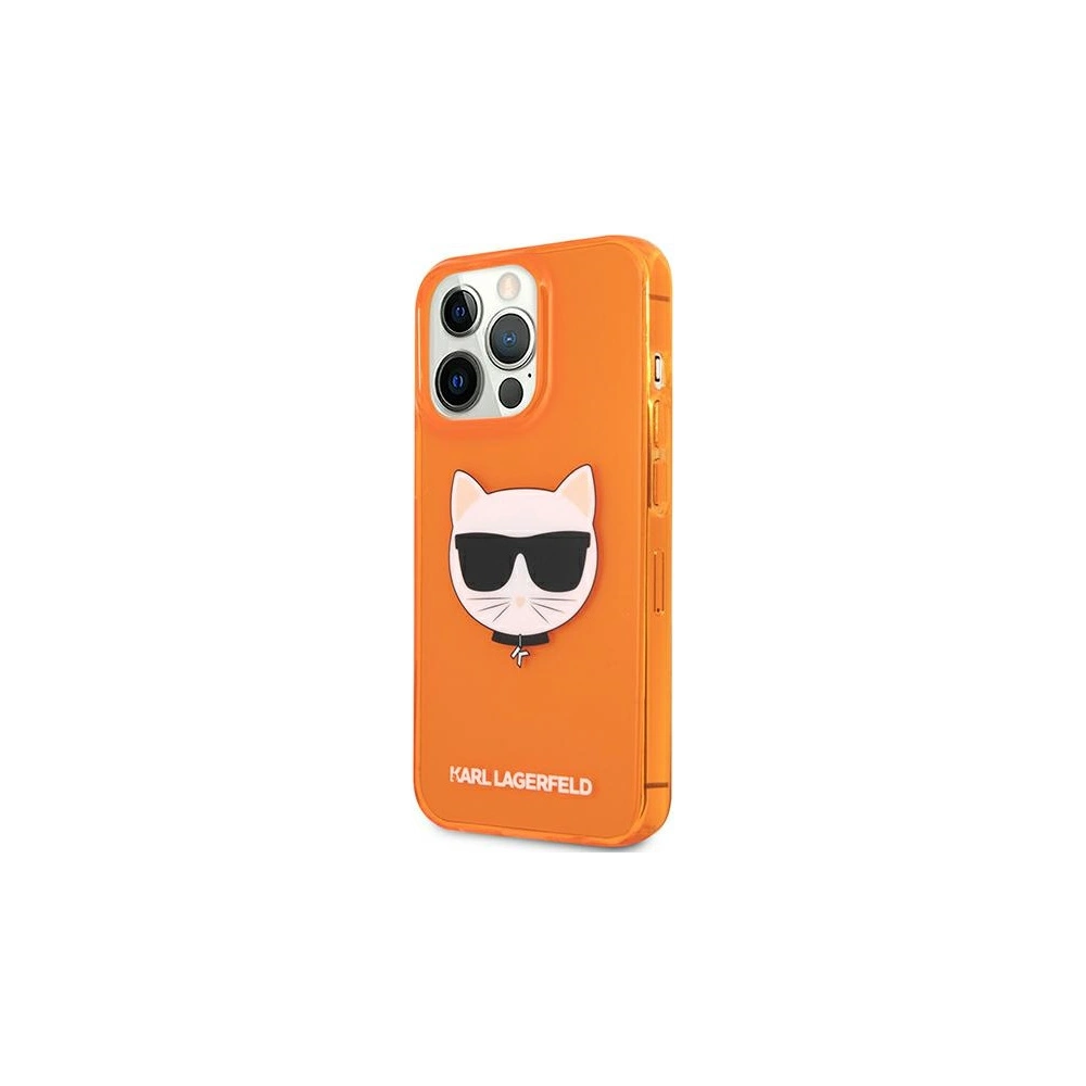 Hurtownia GSM - Etui Karl Lagerfeld KLHCP13XCHTRO Apple iPhone 13 Pro Max pomarańczowy/orange hardcase Glitter Choupette Fluo - KLD691ORG - {ean13} - Hurt