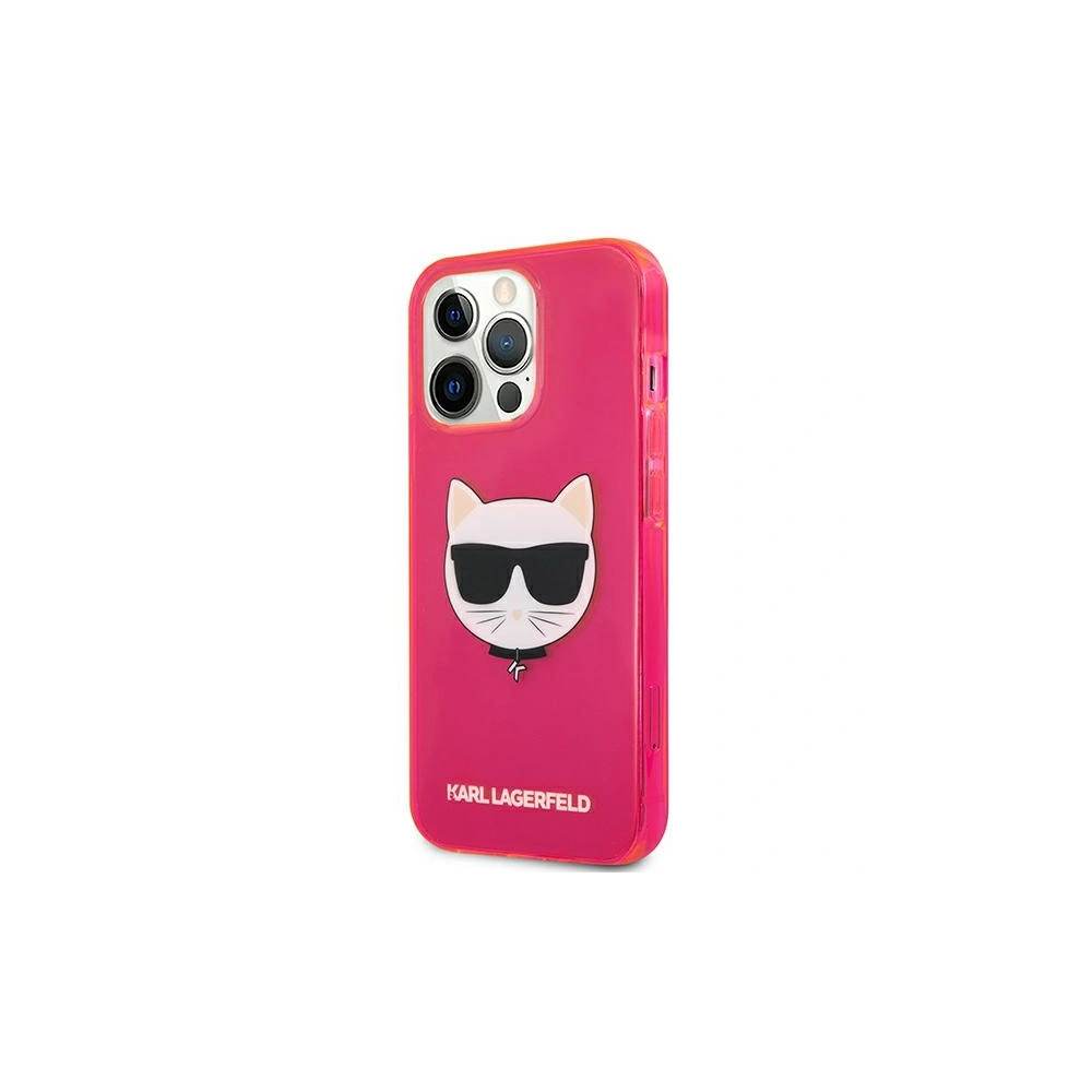 Hurtownia GSM - Etui Karl Lagerfeld KLHCP13XCHTRP Apple iPhone 13 Pro Max różowy/pink hardcase Glitter Choupette Fluo - KLD692PNK - {ean13} - Hurt