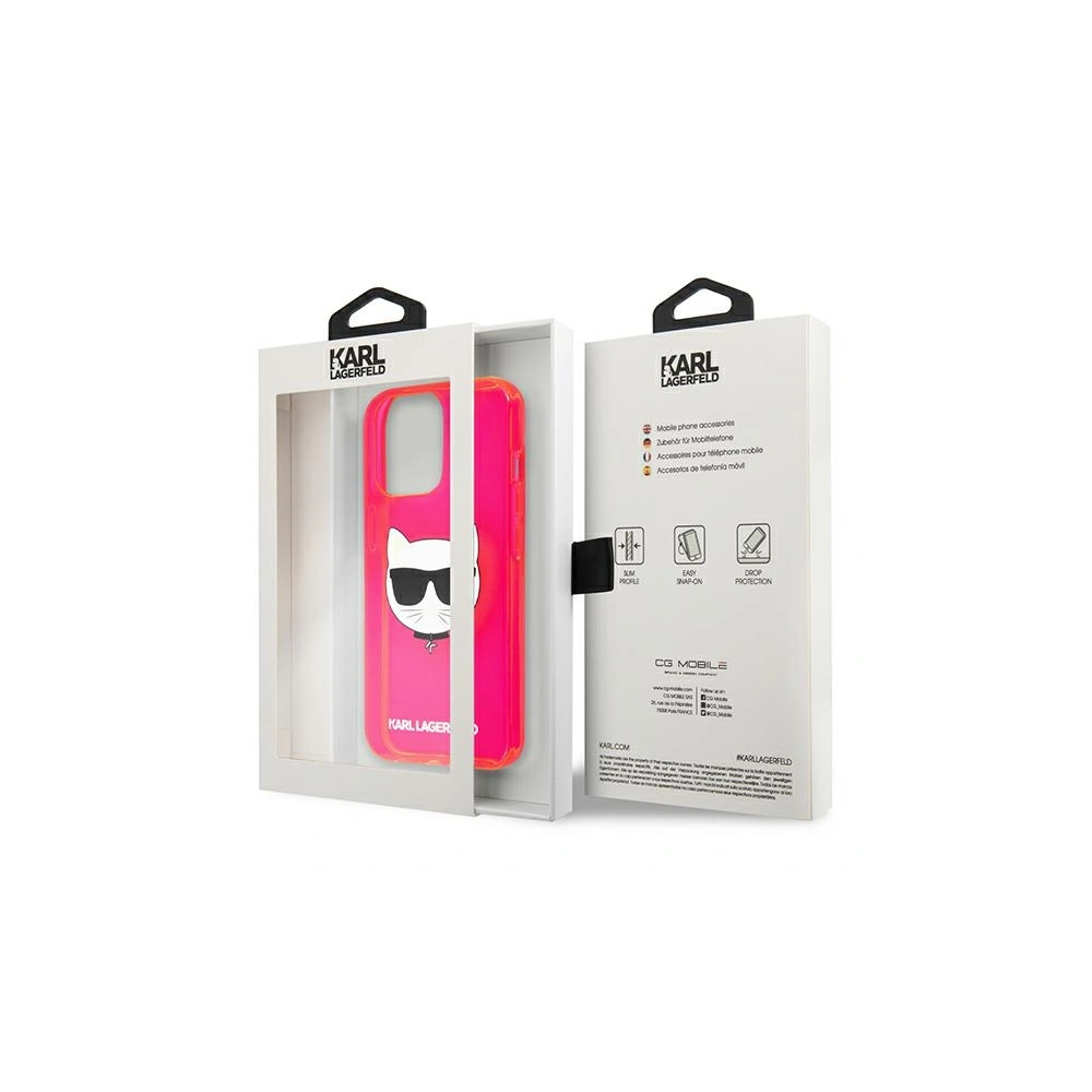 Hurtownia GSM - Etui Karl Lagerfeld KLHCP13XCHTRP Apple iPhone 13 Pro Max różowy/pink hardcase Glitter Choupette Fluo - KLD692PNK - {ean13} - Hurt