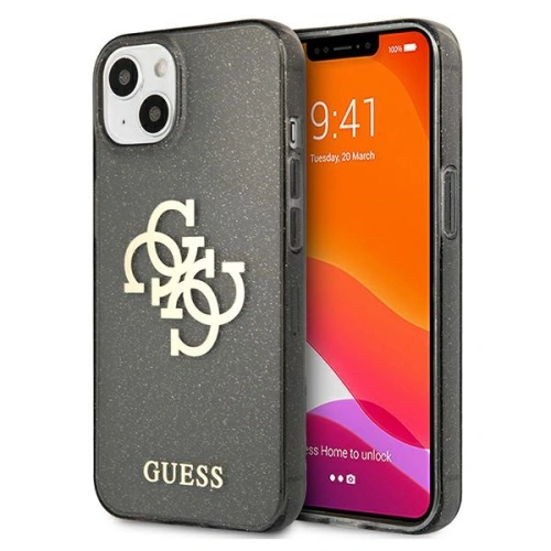 Etui Guess GUHCP13SPCUGL4GBK Apple iPhone 13 mini czarny/black hard case Glitter 4G Big Logo