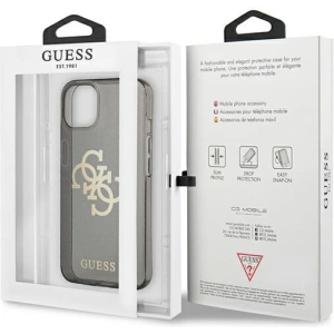 Hurtownia GSM - Case Guess GUHCP13SPCUGL4GBK Apple iPhone 13 mini schwarz/black Hartschale Glitter 4G Big Logo - GUE1331BLK - {ean13} - Hurt