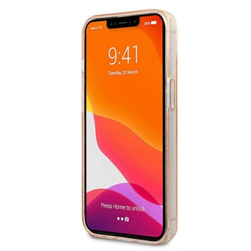 Etui Guess GUHCP13SPCUGL4GGO Apple iPhone 13 mini złoty/gold hard case Glitter 4G Big Logo