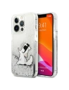 Etui Karl Lagerfeld KLHCP13XGCFS Apple iPhone 13 Pro Max srebrny/silver hardcase Liquid Glitter Choupette Fun