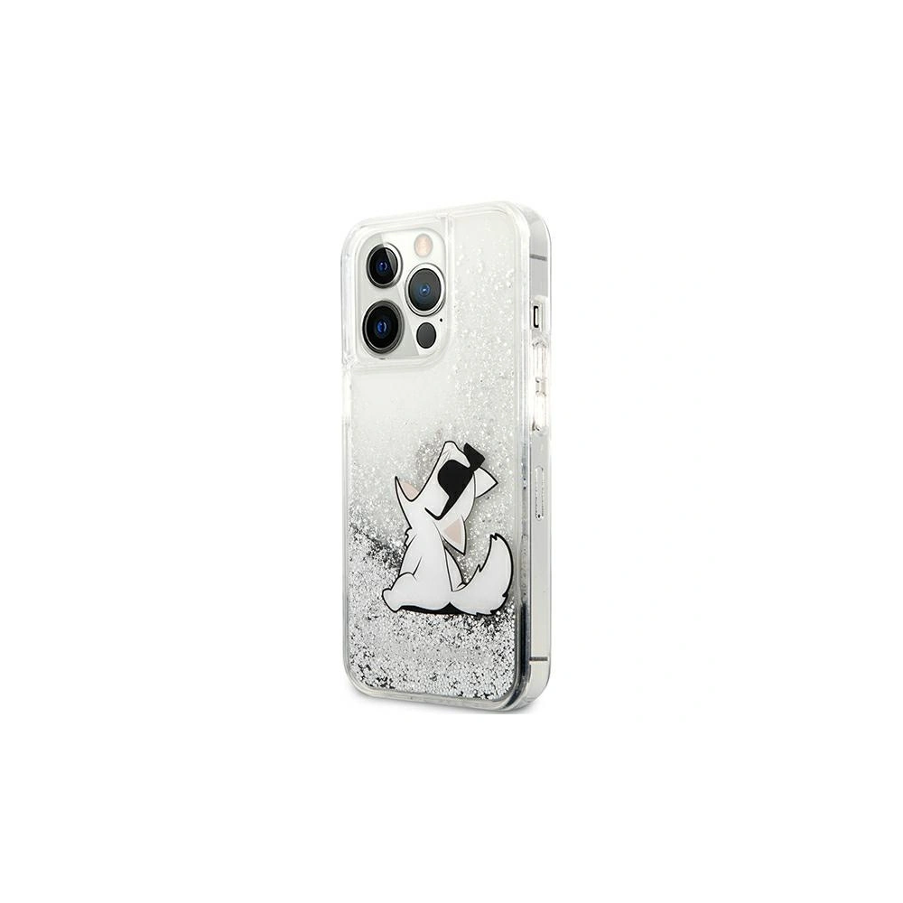 Hurtownia GSM - Etui Karl Lagerfeld KLHCP13XGCFS Apple iPhone 13 Pro Max srebrny/silver hardcase Liquid Glitter Choupette Fun - KLD693SLV - {ean13} - Hurt