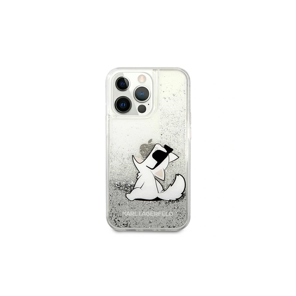 Hurtownia GSM - Etui Karl Lagerfeld KLHCP13XGCFS Apple iPhone 13 Pro Max stříbrný/hardcase Liquid Glitter Choupette Fun - KLD693SLV - {ean13} - Hurt
